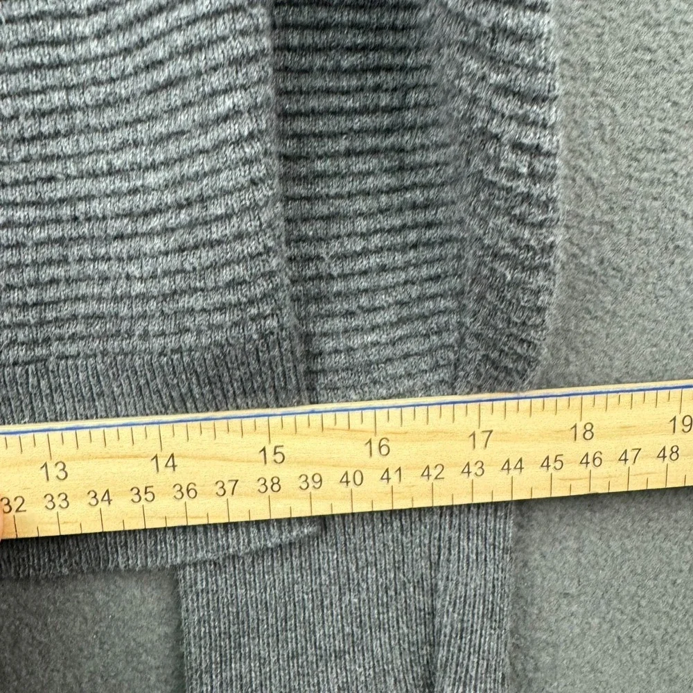 Esprit Shirt Mens Medium Gray Half-Zip Knit Sweater Cotton Cashmere Thick Warm